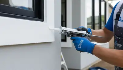 Professional caulking and sealing service on Phoenix AZ home exterior by expert house painters