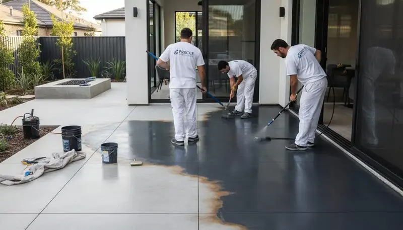Professional concrete staining for patios and driveways in Phoenix, AZ by expert house painters