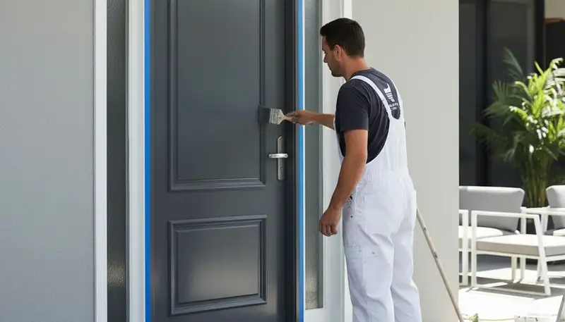 Professional door painting and refinishing in Phoenix, AZ by expert house painters for lasting curb appeal