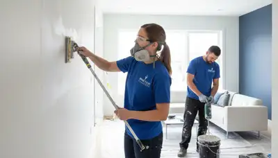 Professional drywall repair and painting in Phoenix, AZ home by expert wall restoration team
