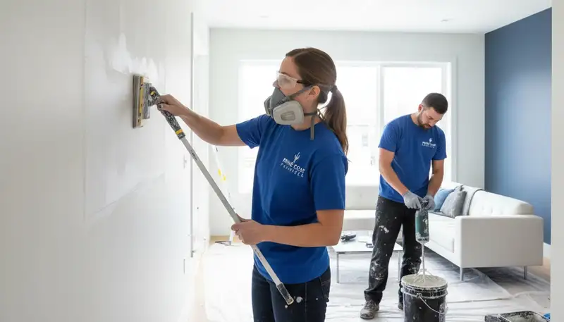 Professional drywall repair and painting in Phoenix, AZ home by expert wall restoration team