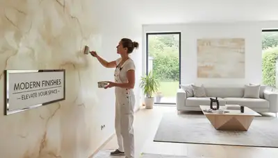 Faux wall painting with textured decorative finish by professional painters in Phoenix, AZ