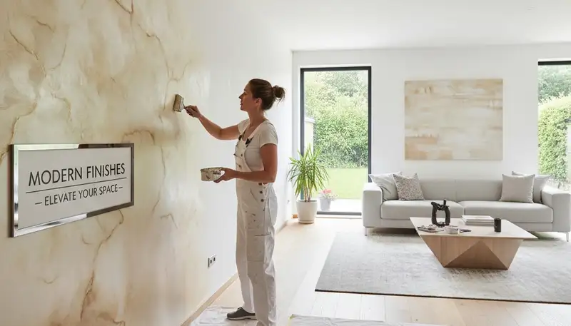 Faux wall painting with textured decorative finish by professional painters in Phoenix, AZ
