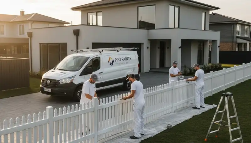 Professional fence painting and refinishing in Phoenix AZ with UV-resistant coatings for lasting color