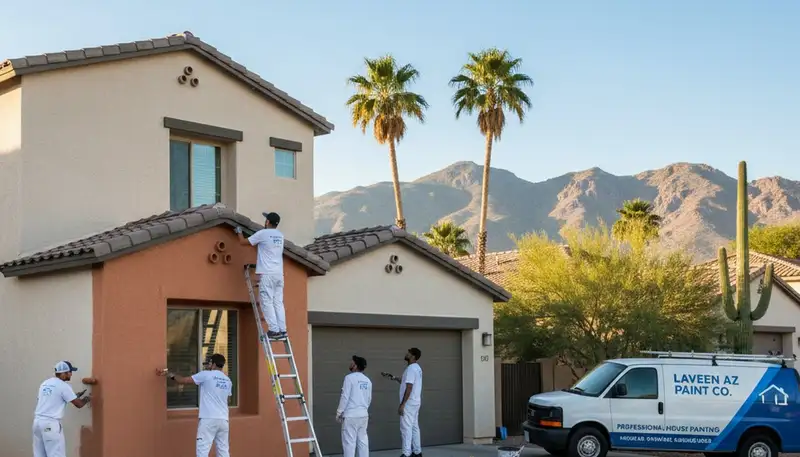 Professional house painters in Phoenix AZ providing expert residential exterior painting services