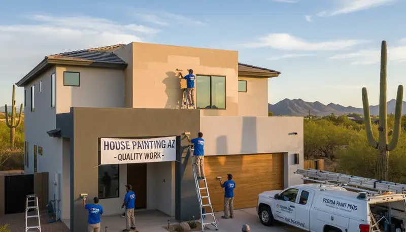 Professional house painters in Phoenix AZ providing expert residential exterior painting services