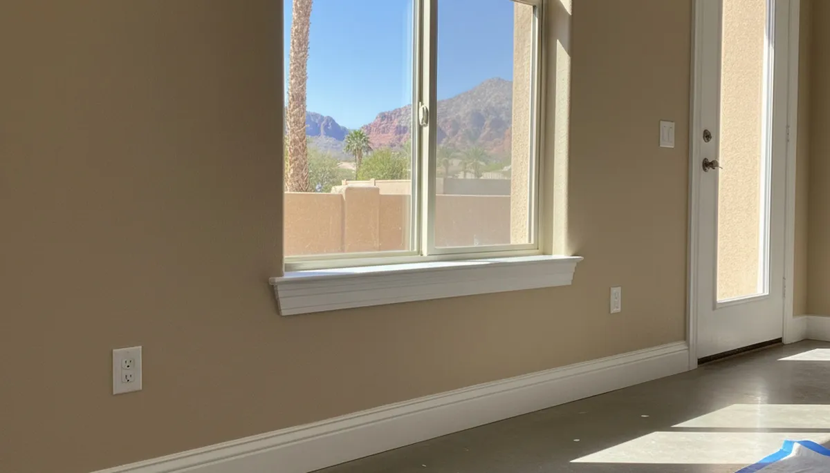 Professional interior trim painting with crisp edges and detail in a Phoenix, AZ home