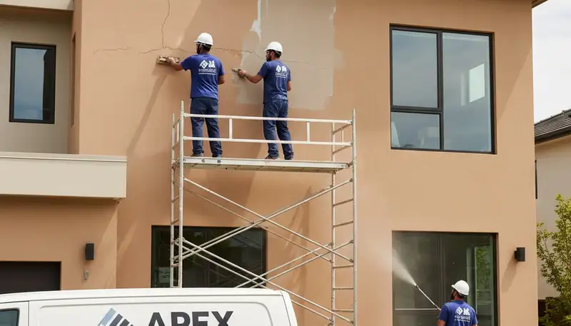 Professional stucco repair and texture matching by expert painters in Phoenix, AZ